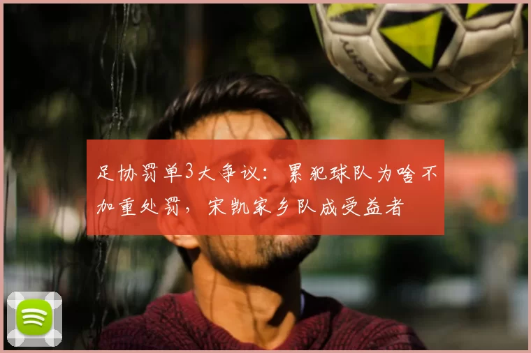 足协罚单3大争议：累犯球队为啥不加重处罚，宋凯家乡队成受益者